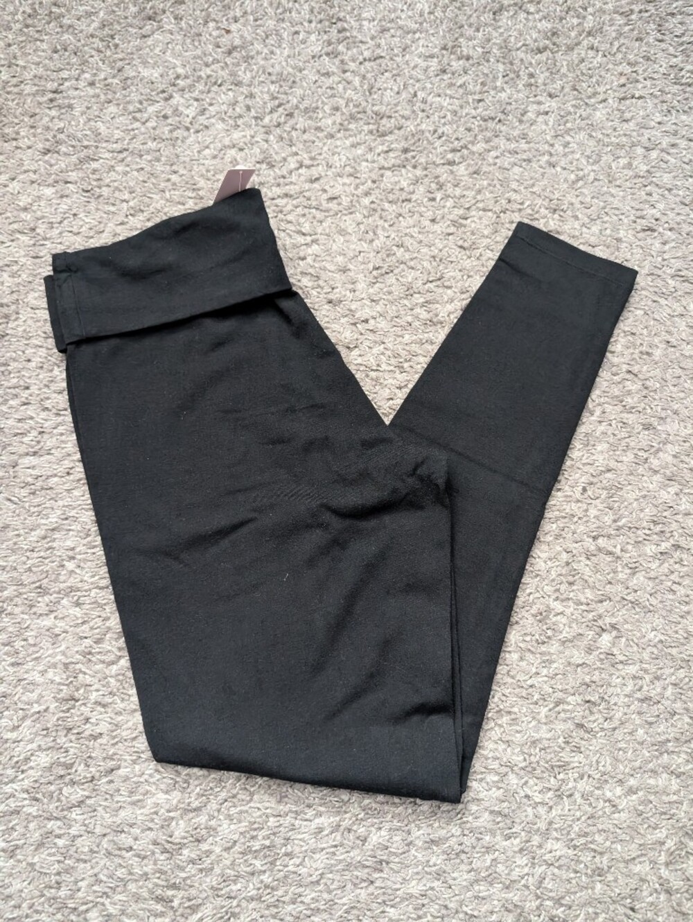 Victoria's Secret Black Fold-Over Waist Leggings